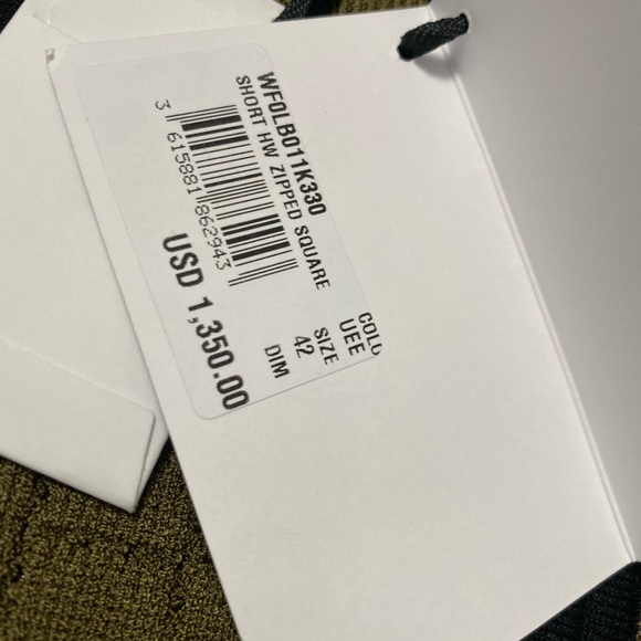 🆕 Balmain Paris Square Zip High-Waisted Skirt | Color: Khaki Black | Size: 42 - Picture 8 of 8